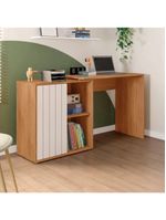 Escrivaninha De Estudos Caemmun Bisck 1,40 Freijo/off White