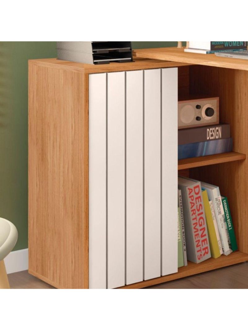 Escrivaninha De Estudos Caemmun Bisck 1,40 Freijo/off White