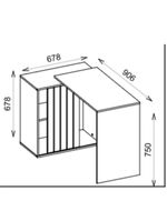 Escrivaninha De Estudos Caemmun Bisck 1,40 Freijo/off White
