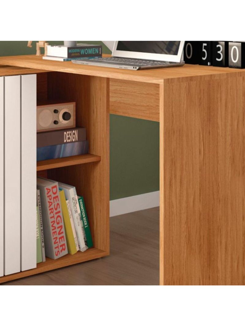 Escrivaninha De Estudos Caemmun Bisck 1,40 Freijo/off White