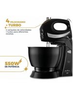 Batedeira Britânia Diamante Preta 550W 4,3L 110V