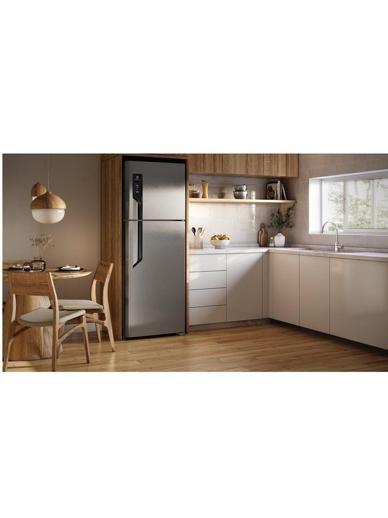 Geladeira Electrolux 480L Frost Free Duplex Com Autosense Inox Look TF71S 220V
