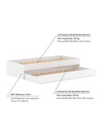 Bicama Solteiro Mdf Branco Sem Cabeceira Mobilistore