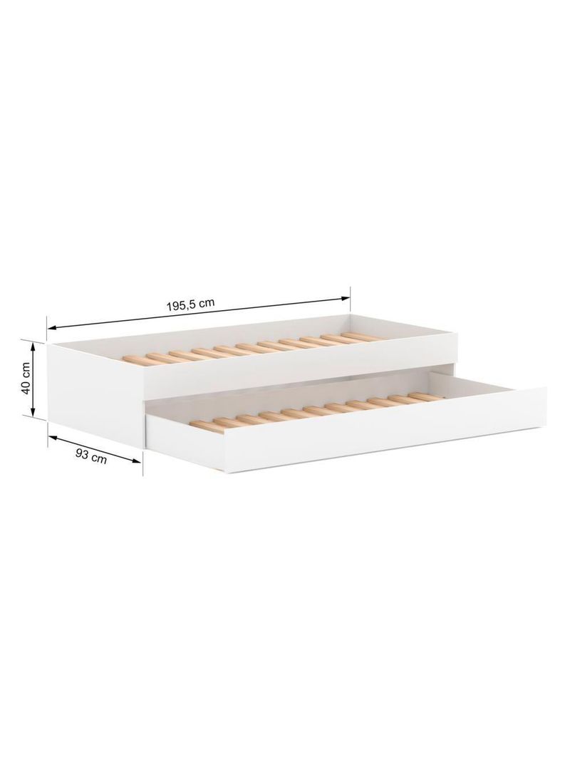 Bicama Solteiro Mdf Branco Sem Cabeceira Mobilistore