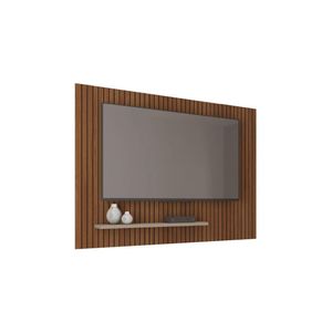 Painel Para Tv Até 75 Polegadas 1,80m Ripado Com Prateleira França Fendi - Havana Caemmum Fendi-hava