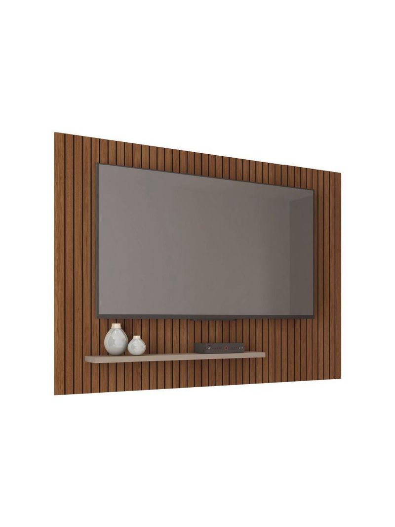 Painel Para Tv Até 75" 1,80m Ripado Com Prateleira França