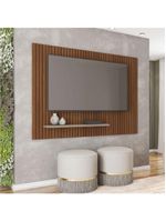 Painel Para Tv Até 75" 1,80m Ripado Com Prateleira França