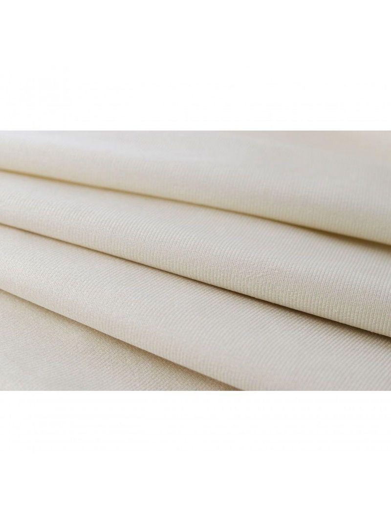 Cabeceira Casal Reta Luxo 140x60 Suede Off White - Tachas Prata