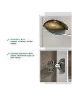 Balcão Gabinete Pia Milla 2 Portas 3 Gavetas Branco Carraro