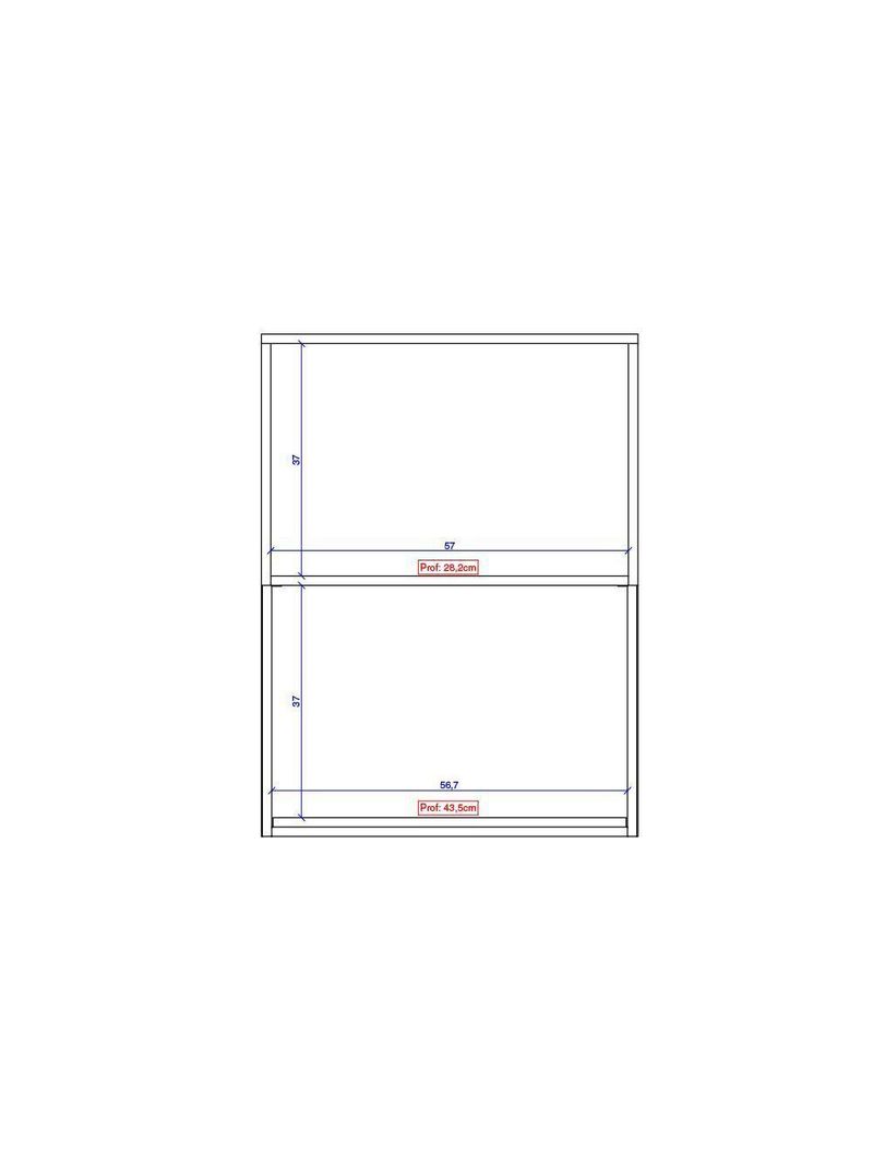 Armário Aéreo Milla 1 Porta Branco Tubo Ouro Velho Carraro