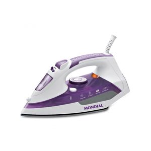 Ferro A Vapor Mondial F-40 Ferro A Vapor-220v-branco/lilás