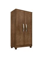 Guarda Roupa Casal Modena Com Cômoda Cannes 5 Gavetas E Armário Multiuso Recife Malbec - Incorplac