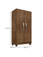 Guarda Roupa Casal Modena Com Cômoda Cannes 5 Gavetas E Armário Multiuso Recife Malbec - Incorplac