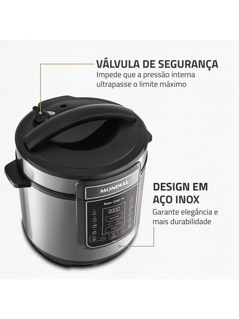 Panela de Pressão Elétrica Digital 6L Mondial 127V
