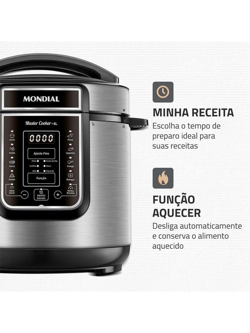 Panela de Pressão Elétrica Digital 6L Mondial 127V