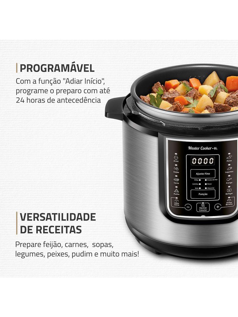 Panela de Pressão Elétrica Digital 6L Mondial 127V