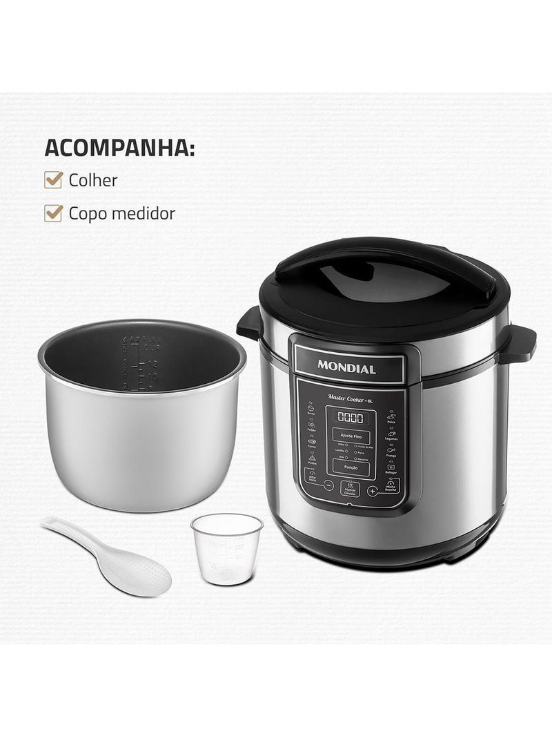 Panela de Pressão Elétrica Digital 6L Mondial 127V