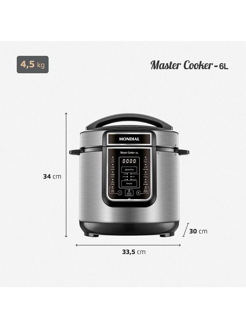Panela de Pressão Elétrica Digital 6L Mondial 127V