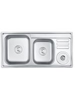 Pia Dupla De Cozinha Com Cesta De Lixo E Dispenser De Facas Inox 92x45cm Belcca PCD201-02