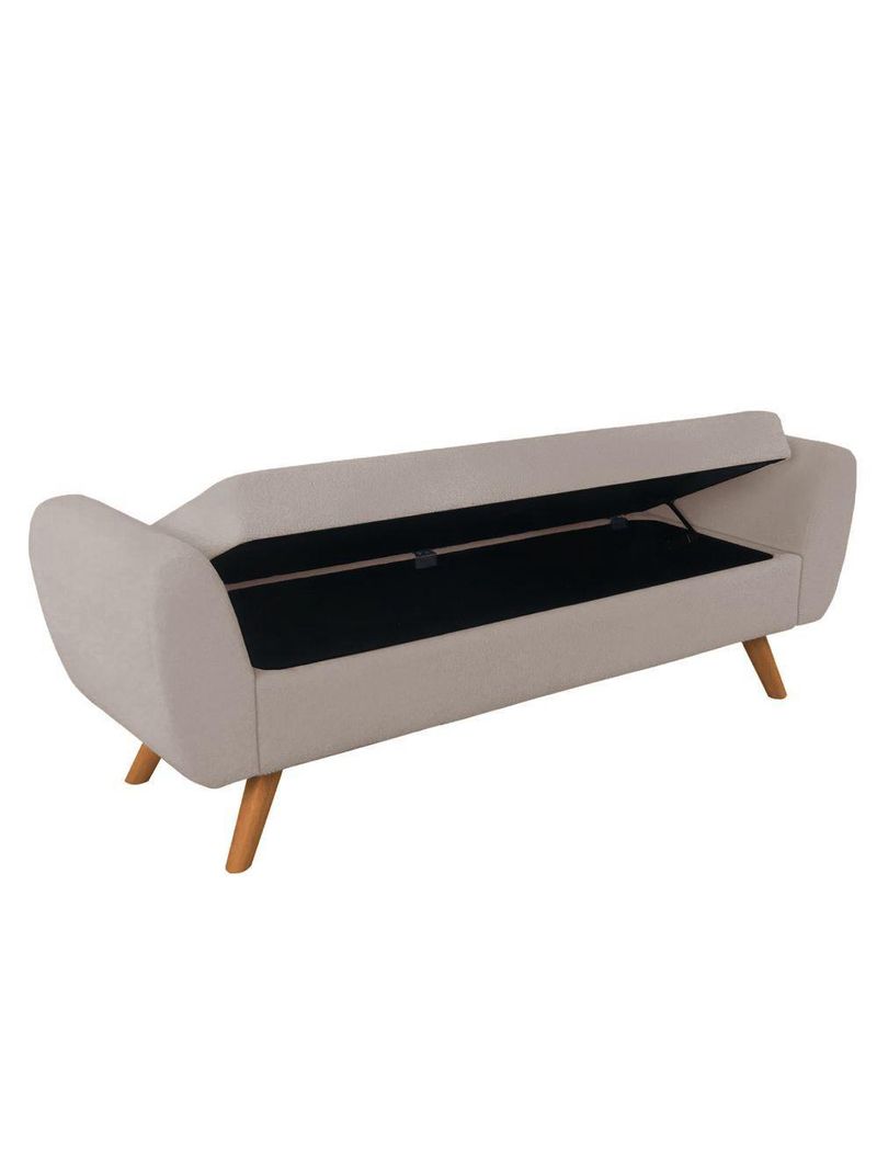 Recamier Bau Italia 1,20m Suede Bege - Inova Decor