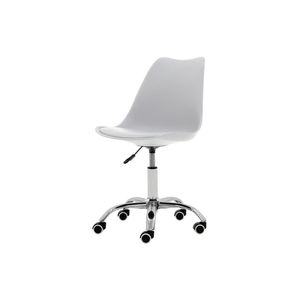 Cadeira Office Giratória Saarinen Com Altura Ajustável Para Escritório E Estudo Branca