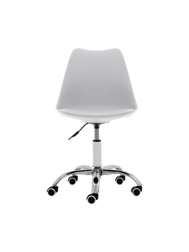 Cadeira Office Giratória Saarinen Com Altura Ajustável Para Escritório E Estudo Branca
