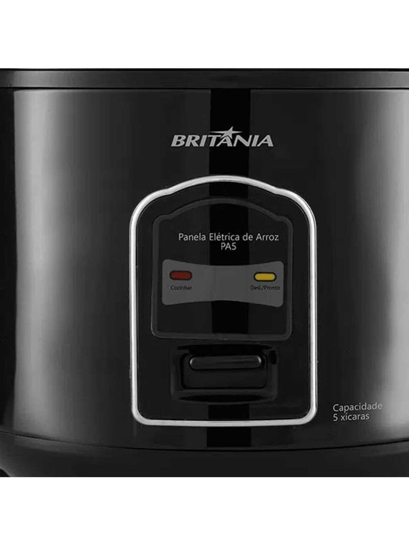 Panela De Arroz Elétrica Britânia Pa05 5 Xícaras Preta 127V
