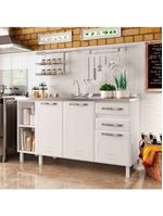 Balcão De Cozinha De Aço Telasul Star New 150cm Para Pia