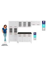 Cozinha Aço Telasul Mirage New Bco 5 Vidros C/balcão