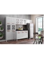 Cozinha Aço Telasul Mirage New Bco 5 Vidros C/balcão