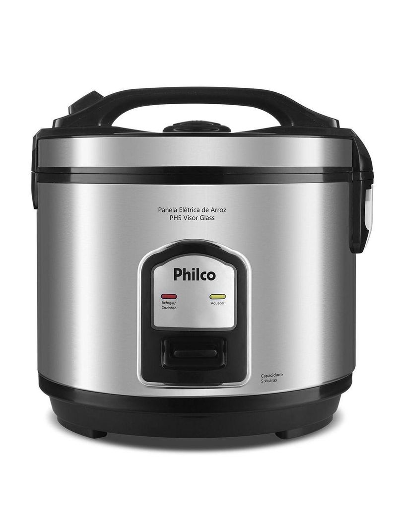 Panela De Arroz Philco 5 Xícaras PH5P Visor Glass Inox 220V