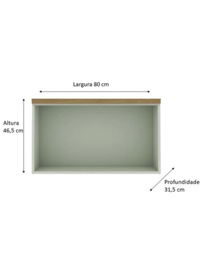 Armário de Cozinha Genialflex Aéreo Hortelã