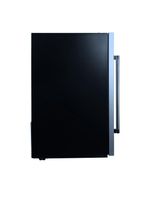 Cervejeira Expositor Vertical HQ Vidro Duplo 125 Litros Preta E Inox HQ-125CEVPV 110V