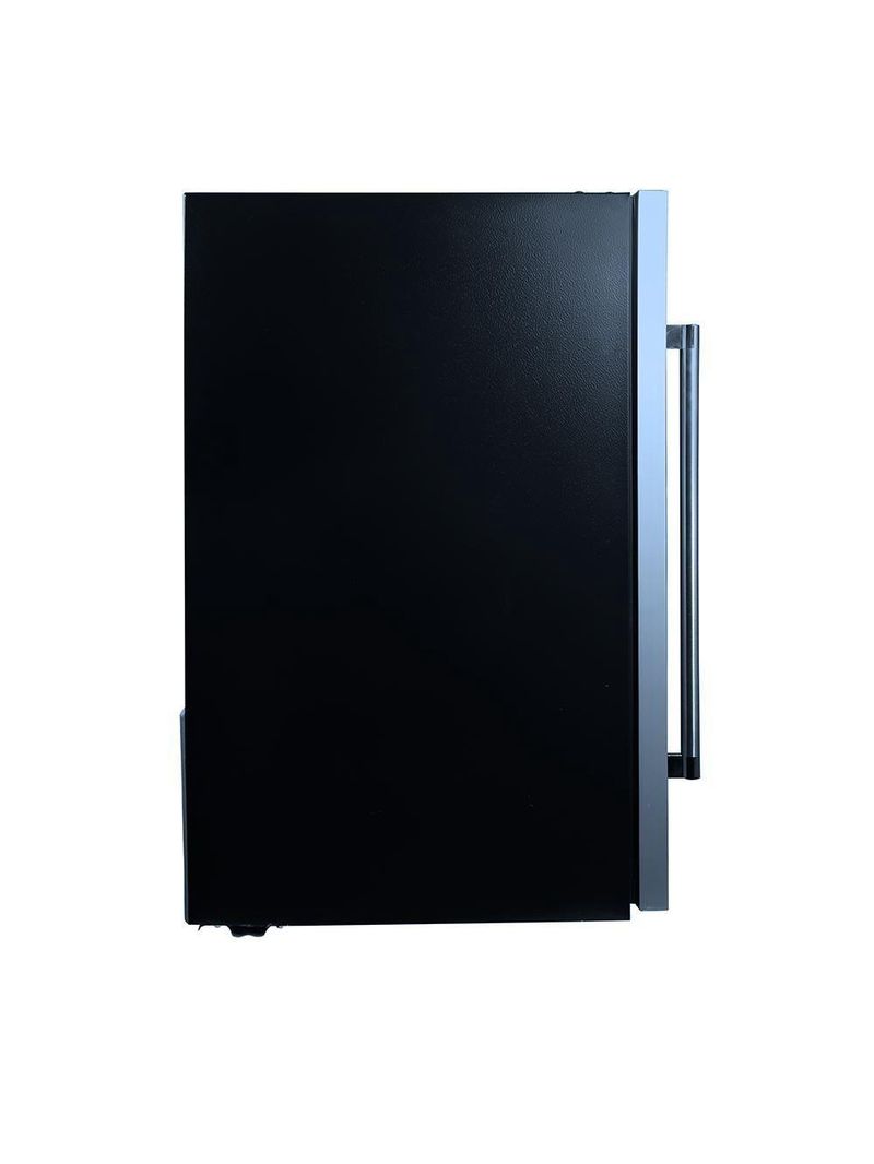 Cervejeira Expositor Vertical HQ Vidro Duplo 125 Litros Preta E Inox HQ-125CEVPV 110V