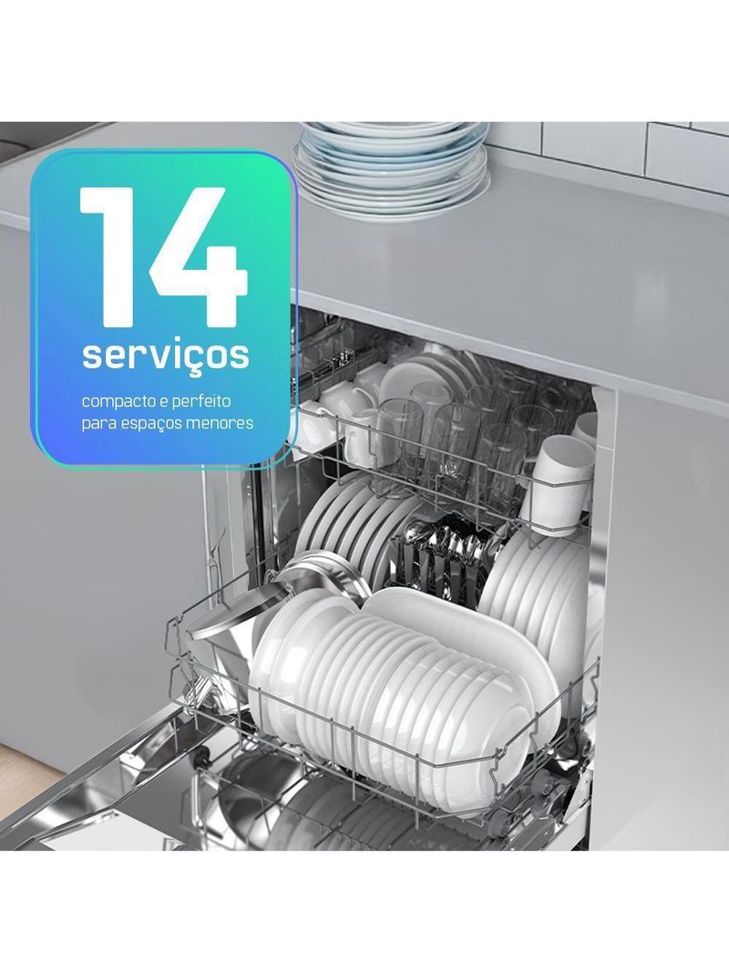 Lava Louças HQ Digital 14 Serviços Inox HQ-LL14DI2 220V
