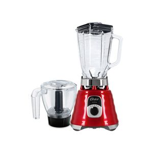 Kit Oster New Osterizer Liquidificador E Base Processadora Vermelho 110V