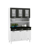 Armário De Cozinha De Aço Kit Triplo Telasul Preto Star New