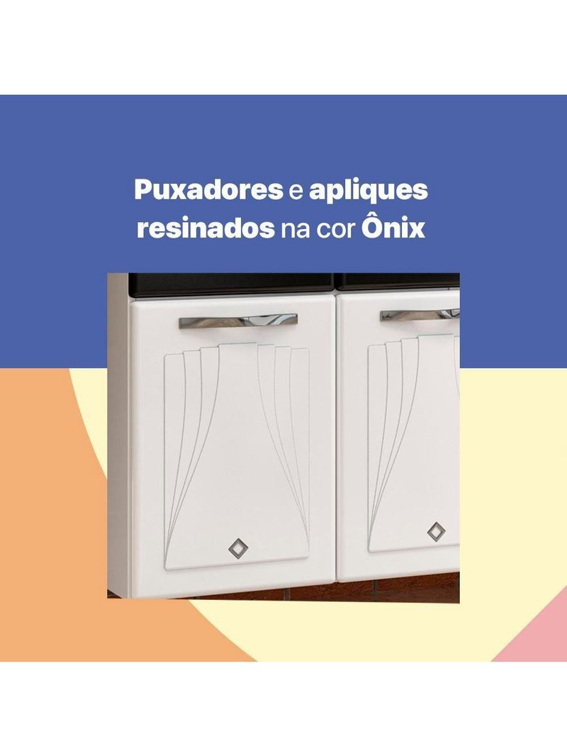 Armário De Cozinha De Aço Kit Triplo Telasul Preto Star New