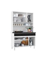 Armário De Cozinha De Aço Kit Triplo Telasul Preto Star New