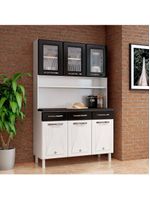 Armário De Cozinha De Aço Kit Triplo Telasul Preto Star New