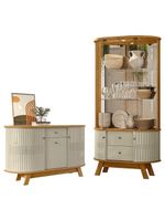 Aparador Para Sala Buffet Monza E Cristaleira Moss Cumaru Opala - Madetec