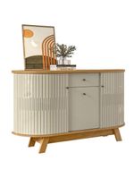 Aparador Para Sala Buffet Monza E Cristaleira Moss Cumaru Opala - Madetec