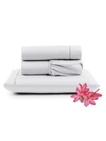 Jogo Cama Lençol Unique Solteiro 400 Fios Ponto Palito 3 Peças - Branco