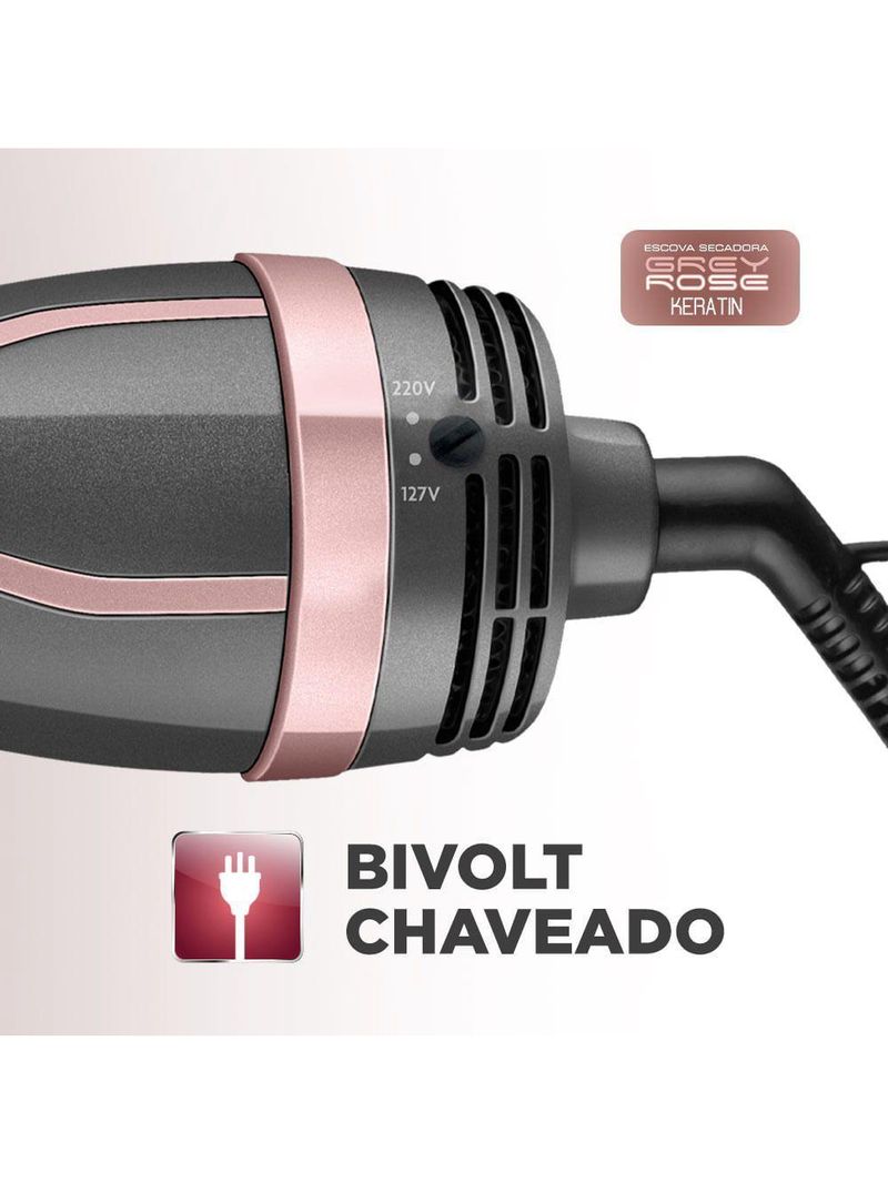 Escova Secadora Mondial Keratin Bivolt - Es-11-Bi