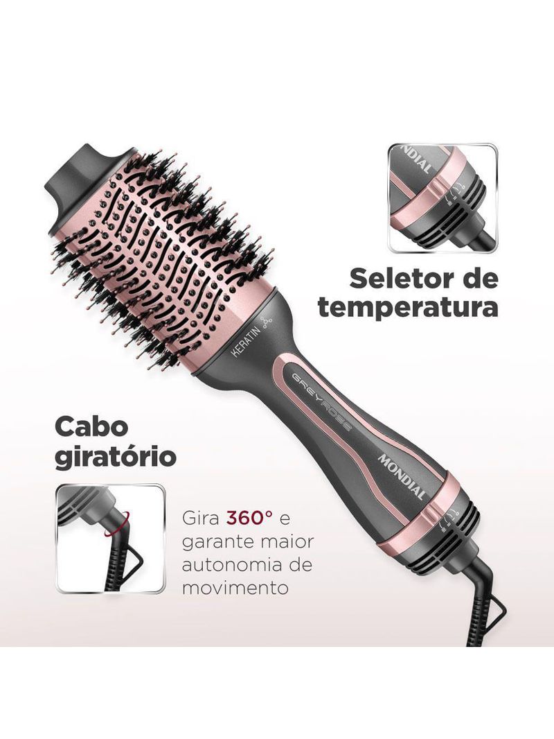 Escova Secadora Mondial Keratin Bivolt - Es-11-Bi