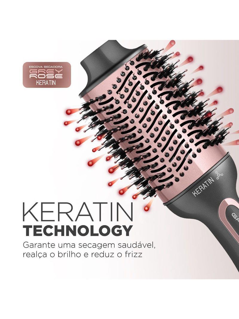 Escova Secadora Mondial Keratin Bivolt - Es-11-Bi