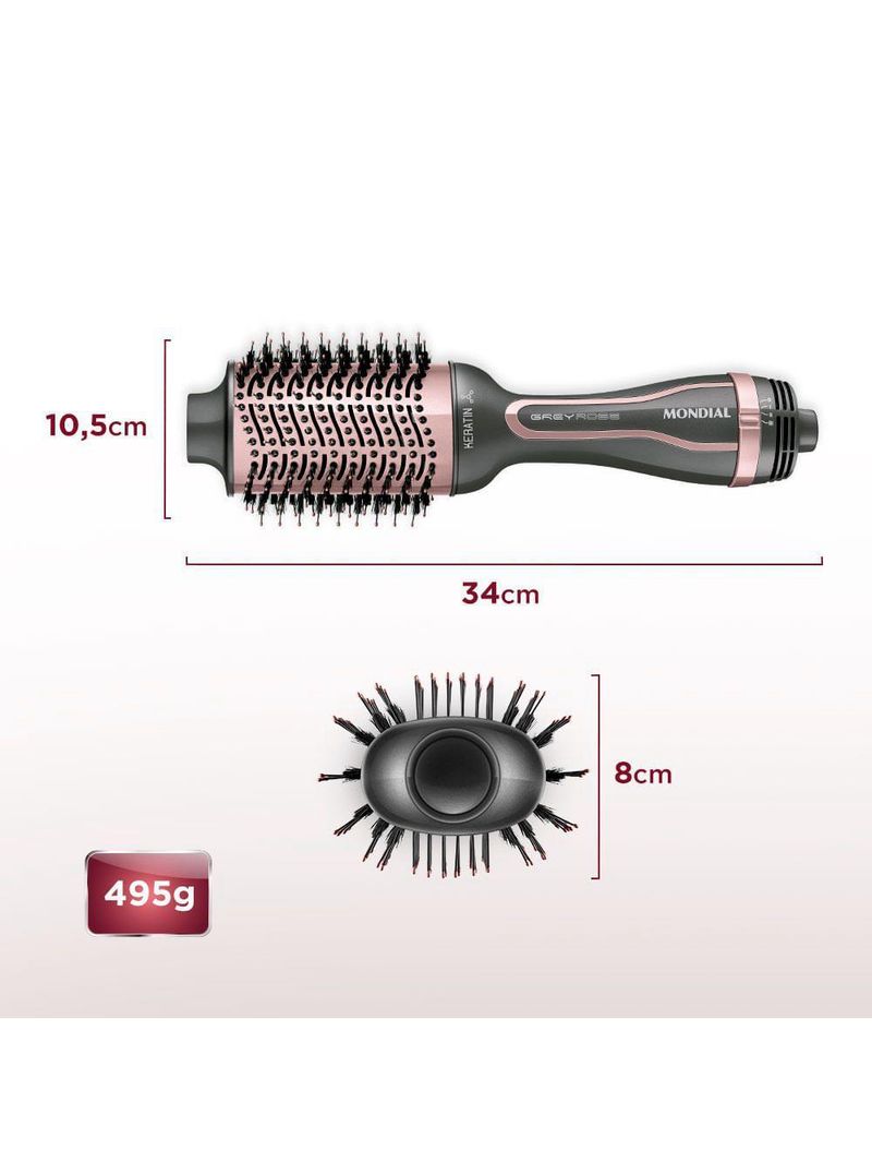 Escova Secadora Mondial Keratin Bivolt - Es-11-Bi