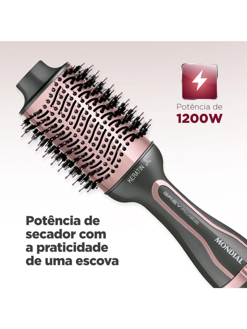 Escova Secadora Mondial Keratin Bivolt - Es-11-Bi