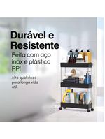 Estante Organizadora Móvel 3 Andares: para cozinha, banheiro e escritórios
