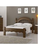 Cama Casal em Madeira Maciça Torneada 1,40 Eliane Castanho